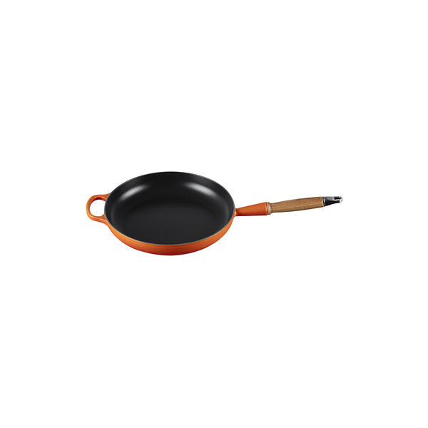 Signature cast iron frying pan with wooden handle &Oslash; 28 cm, volcanic, Le Creuset