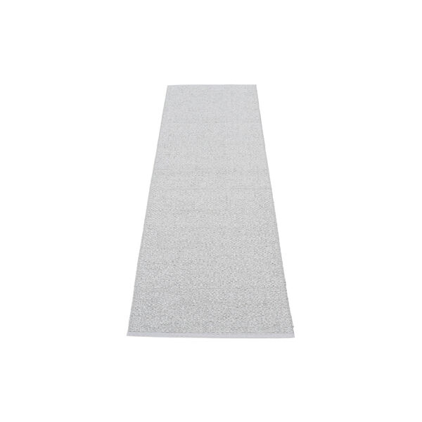 Svea Plastic Rug, grey metallic/light grey, Pappelina