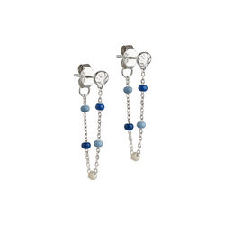 Lola Earring, silver/marine, ENAMEL Copenhagen