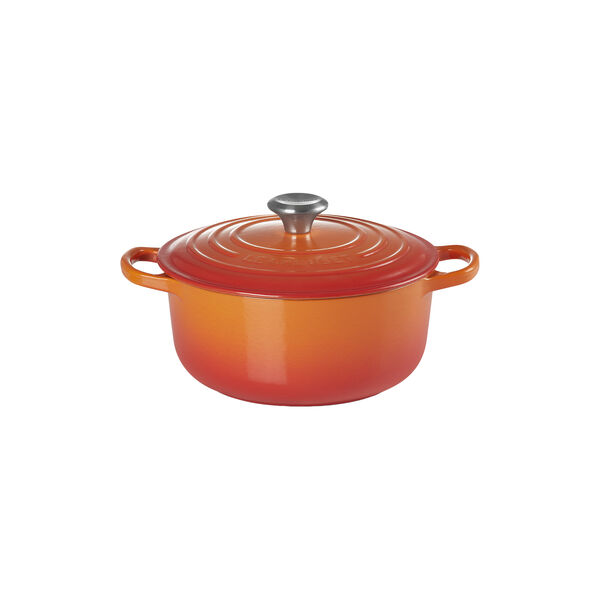 Signature round cast iron pot &Oslash; 20 cm, volcanic, Le Creuset