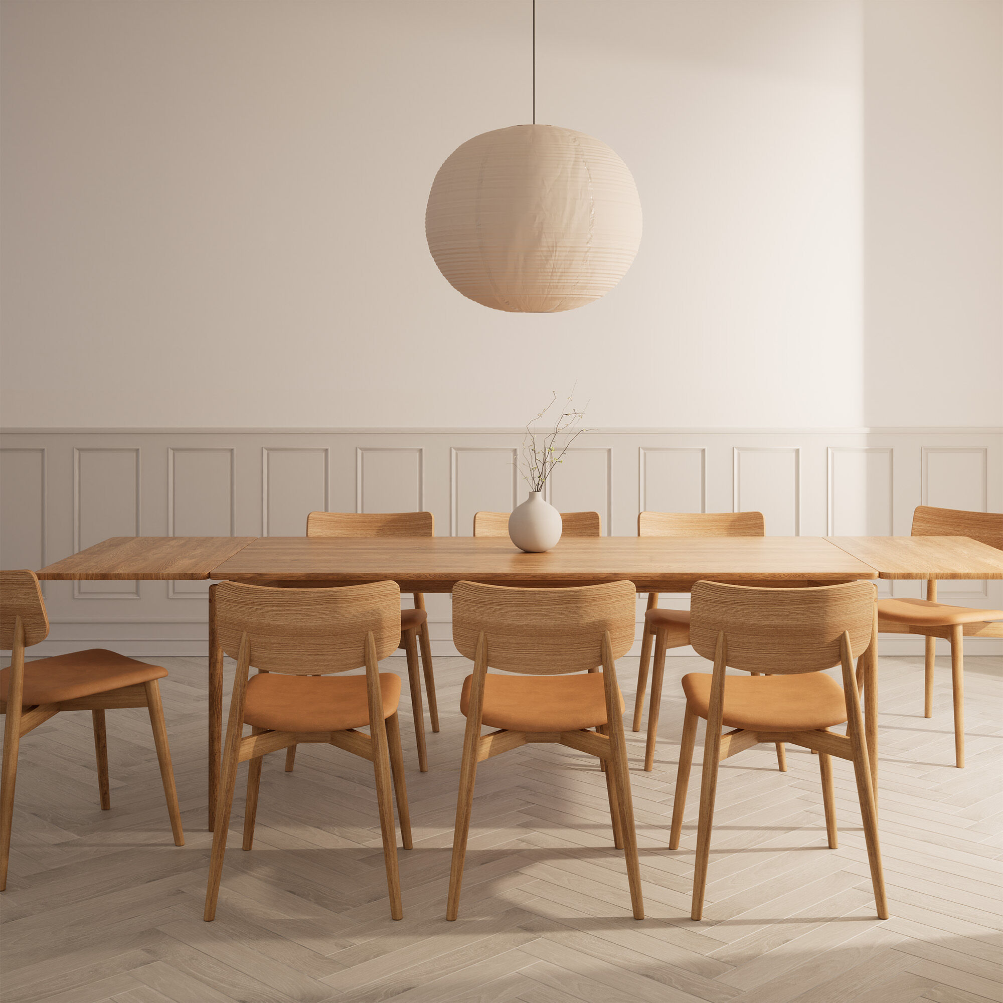 【良品】Hommage Dining Chair Chiara Dining Chair, Davos 2758 Brandy/naturolieret eg