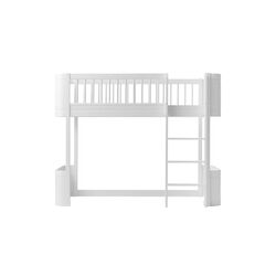 Wood Mini+ Low Loft Bed 68x162 cm, white, Oliver Furniture