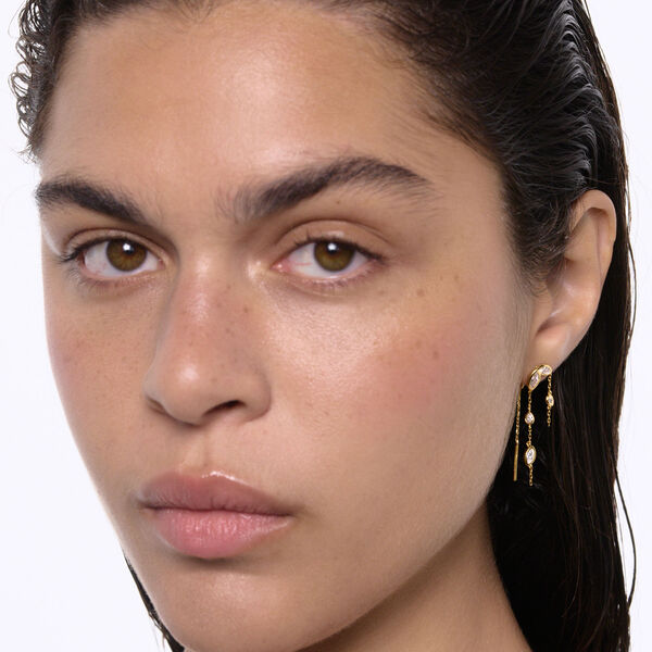 Swift Earring 03, Right, gold, Maria Black