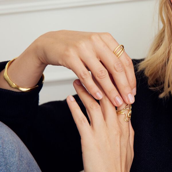 Willow ring, silver plated, Pure by Nat