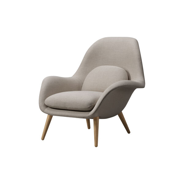 FF1770 Swoon Lounge Chair, Sunniva 717/lacquered oak, Fredericia Furniture