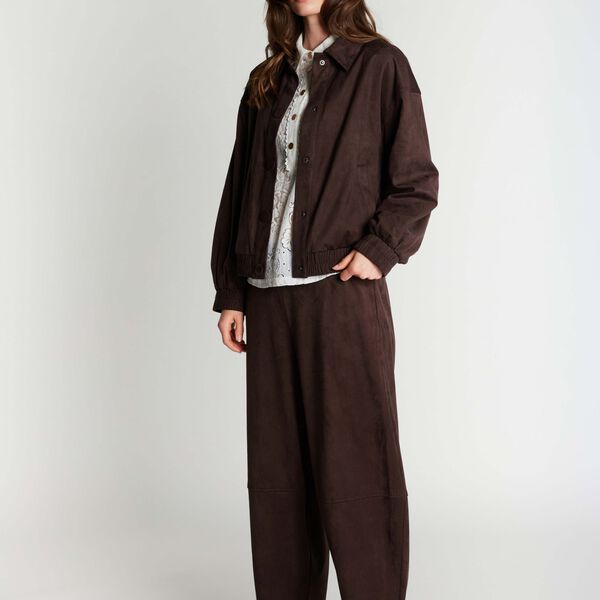 7710RDFCamero pants, chocolat, RUE de FEMME