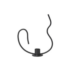 Valse Candle Holder Low, black, Ferm Living