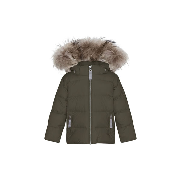 Baby Down Jacket with Fur| Crocodile, VER de TERRE