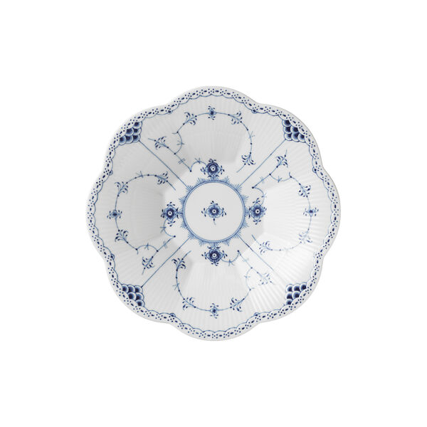Blue Fluted Half Lace Petal Bowl, Royal Copenhagen