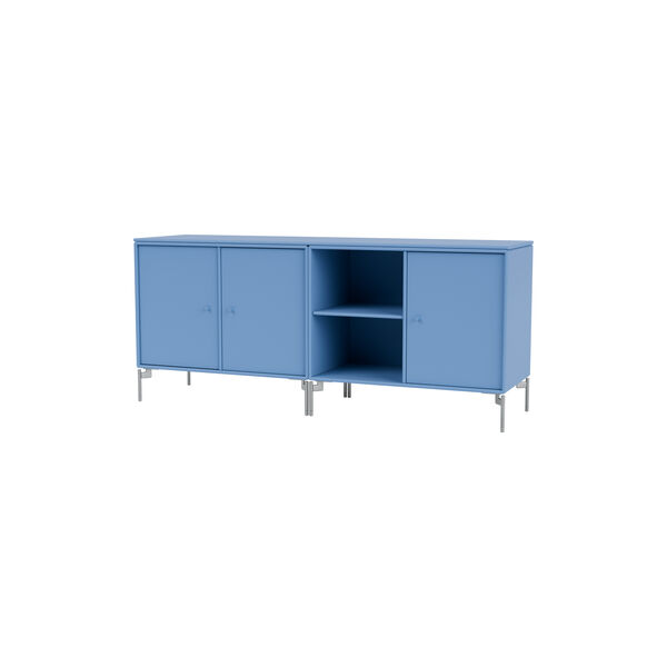 SAVE Lowboard with Chrome Legs, 154 azure SAVE Lowboard with Chrome Legs, 154 azure, Montana Furniture