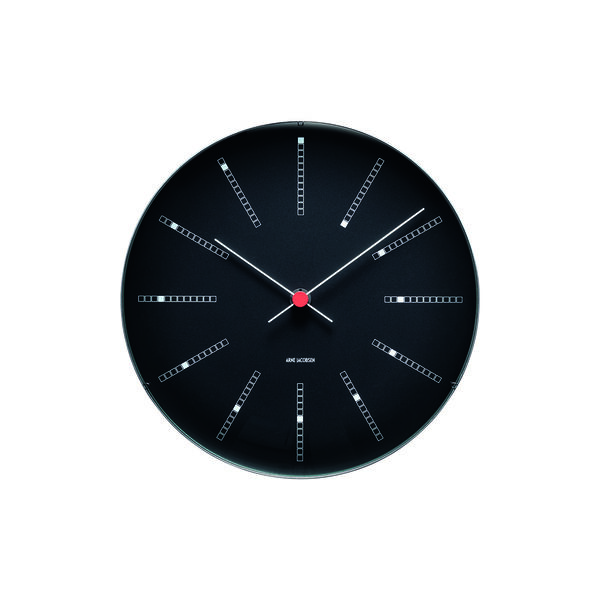 Bankers Wall Clock, black, Arne Jacobsen Clocks