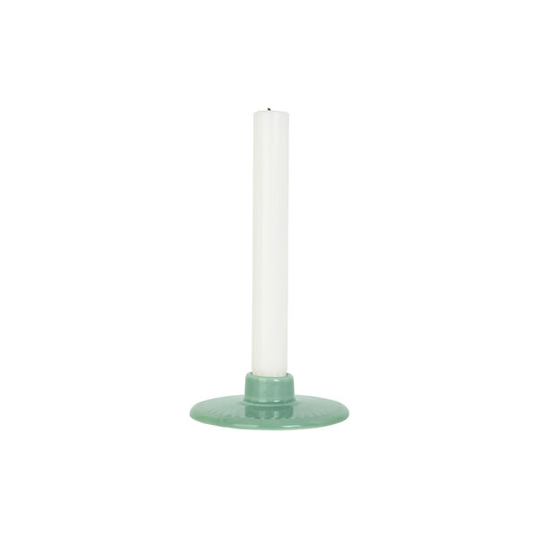 Rhombe Color Candle Holder, green, Lyngby Porcelæn