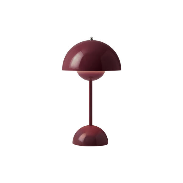 Flowerpot VP9 Portable Table Lamp, dark plum Flowerpot VP9 Portable Table Lamp, dark plum, &Tradition