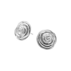 Rose Earsticks Large, silver, Pernille Corydon Jewellery