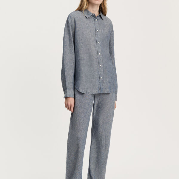 Paulina Shirt Linen, night sky, Aiayu