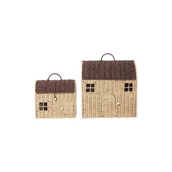 Casu Storage Houses | Set Of 2 | Natural/Dark Brown | Storage, Ferm Living