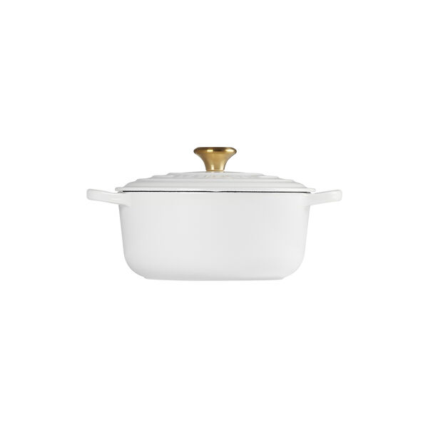 Signature round cast iron pot &Oslash; 20 cm, white, Le Creuset