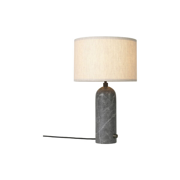 Gravity Table Lamp, grey marble/canvas, GUBI