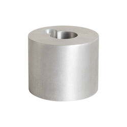 HALO Candle Holder | Small | Brushed Aluminium, oursociety