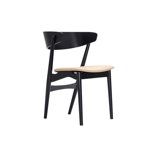 Sibast No 7 Dining Chair, black lacquered oak/honey, Sibast Furniture