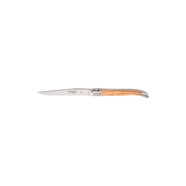Steak Knife, olive wood, Laguiole Tradition