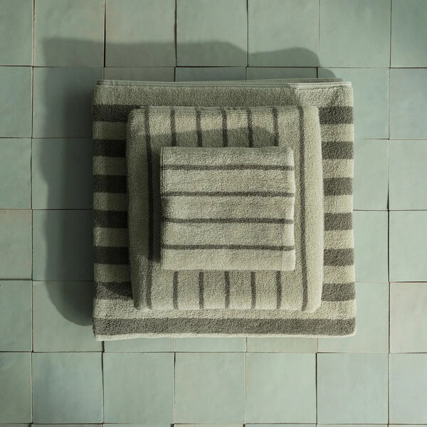 ARTO Guest towels thin stripes 2 pcs, desert sage/agave green, Blomus