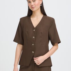 IHFAVA SS Blazer, slate black melange, ICHI