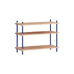 Shelving Classic Low, oak/deep blue, MOEBE