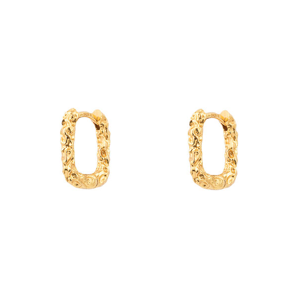 RIDDLE HOOP EARRINGS, gold plated, House of Vincent