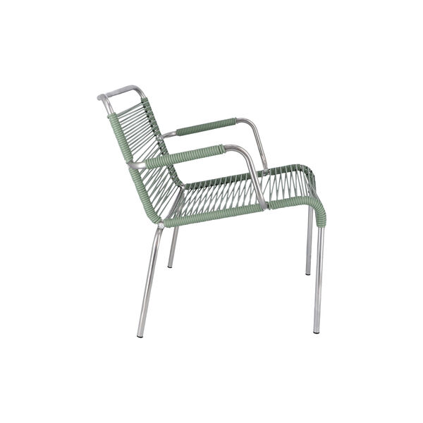 Mya Outdoor Lounge Chair with Armrests, sage green, FIAM