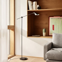 MS011 Floor Lamp, black PVD, Fritz Hansen