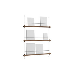 Magazine Shelving Medium, smoked oak/white, MOEBE