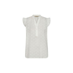 PD-Mabel Dobby Dot SL Shirt, white, Pieszak