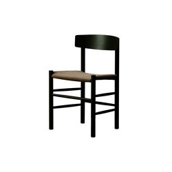 J39 Mogensen Chair with Seat Upholstery, khaki green/natural canvas, Fredericia Furniture