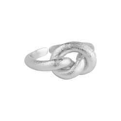 Lilou big knot ring, silver plated, Pure by Nat