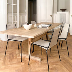 Noel Chair, black/nature linen, Thorup Copenhagen