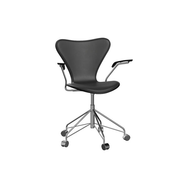 Series 7&trade; 3217 Front Upholstered Office Chair, Essential black, Fritz Hansen