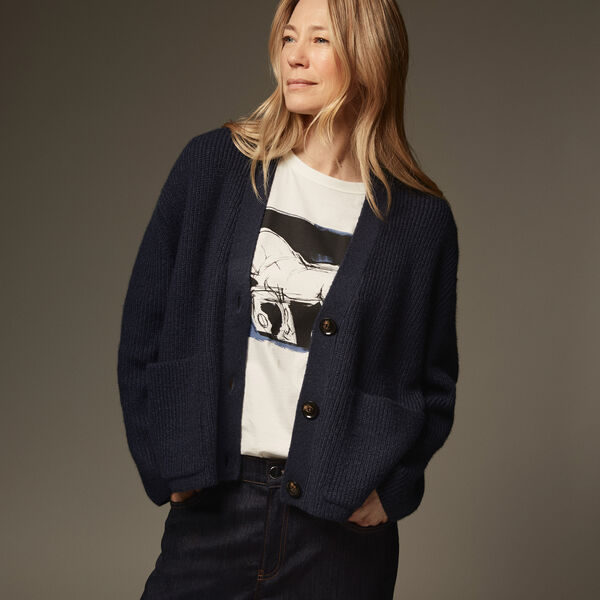 MaLexie Cardigan, navy blazer, Masai