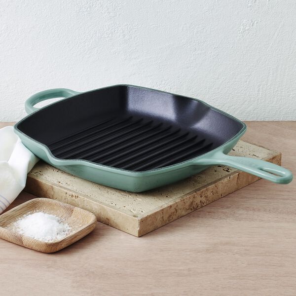 Signature cast iron square grillit 26 cm, sea salt, Le Creuset