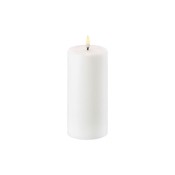 LED Pillar Candle 10 cm, nordic white, Uyuni Lighting