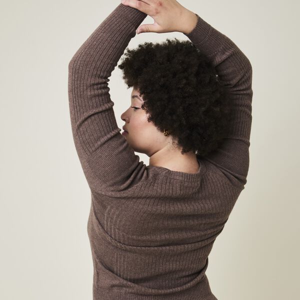 Aveline crewneck knit, arabica, Cartel Copenhagen