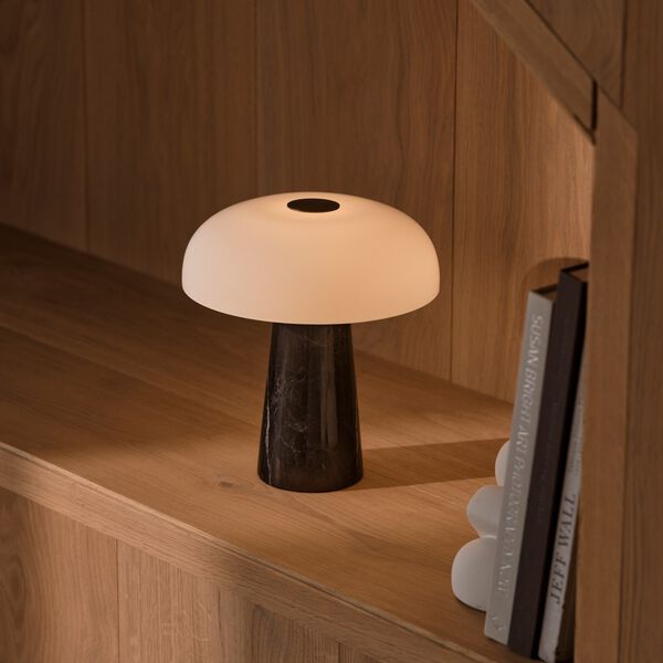 Glossy Mini Portable Table Lamp, black, Design For The People