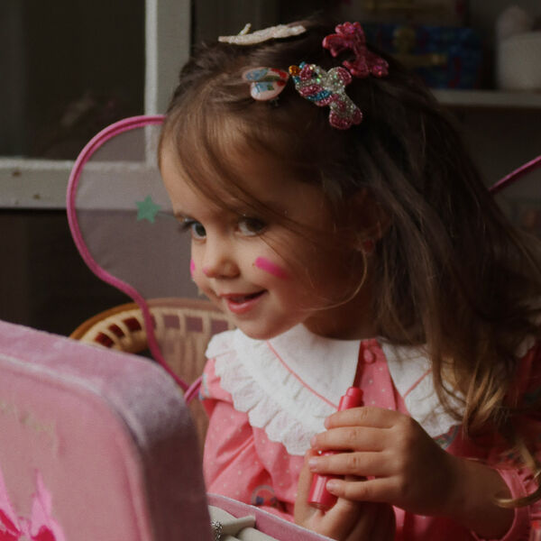 2 Pack Unicorn Beaded Hair Clips, unicorn, Konges Sløjd