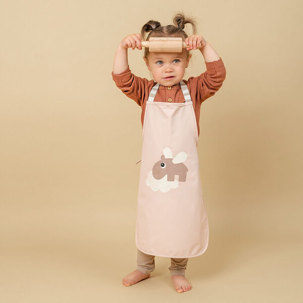 Happy Clouds Waterproof Kids Apron, powder, Done by Deer