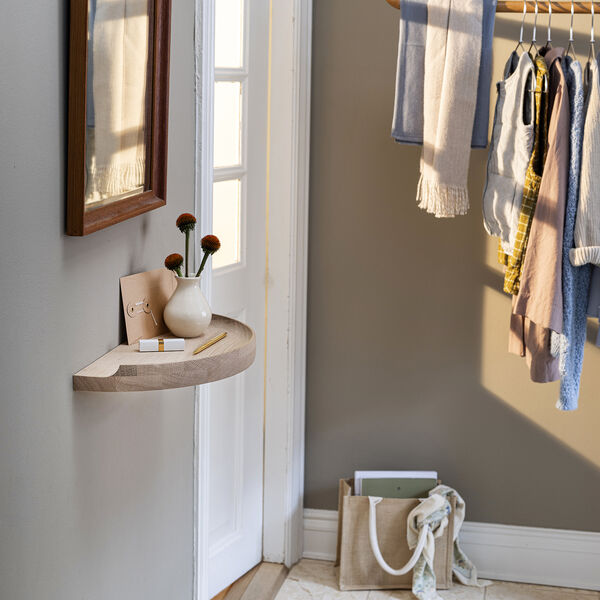 Arcus Console Shelf, white oiled oak, Aakjaer Furniture