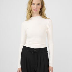 CandaceKB LS Tee, egret, Karen by Simonsen