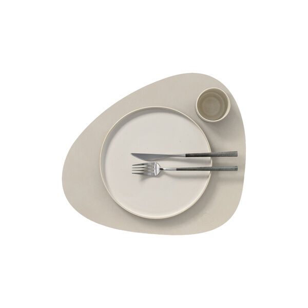 Nupo table mat Curve L, oyster white, LIND DNA