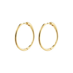 EANNA recycled large hoops, gold-plated, Pilgrim