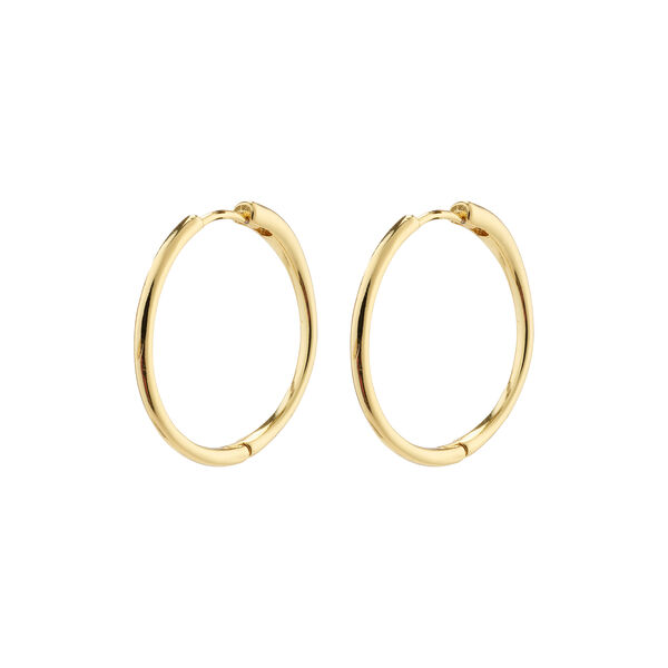 EANNA recycled large hoops, gold-plated, Pilgrim