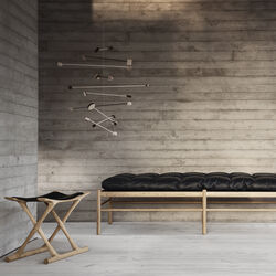 OW2000 Egyptian Chair, soap treated oak/black, Carl Hansen & S&oslash;n